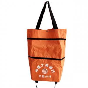 China Folding 600D  Fabric Shopping Bags Tote Wheel  Bag Size Can Extend supplier