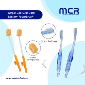 China Silicone Brush Head Transparent Handle Suction Toothbrush for Nursing Product supplier