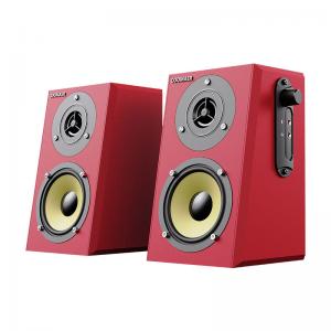 red 2.0 Bookshelf Speakers 3inch *2 Unit For TV Immersive Experience