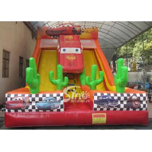 China 6m high kids extreme speed race inflatable car slide for kids outdoor entertainment supplier