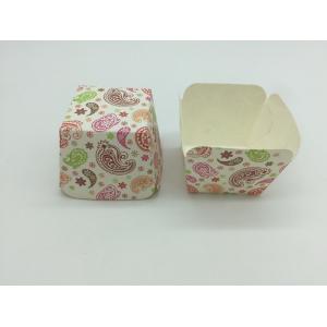 Solid Color Square Paper Baking Cups , Decorative Cute Cupcake Wrappers Single Wall