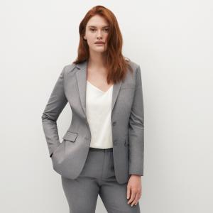 Textured Gray Formal Stylish Womens Suits Two Piece Pants Set Formal