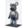 China Clear Plastic Toy Display Cases Bearbrick Storage Large With Black Base Lid wholesale