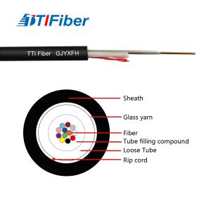 FTTH Loose Tube Aerial Optical Fiber Cable GJYXFH G652D/G657A1/2