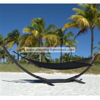 China Outside Cool Palm Caribbean Style Hammock , Sleeping Black Free Standing Hammock Bed on sale