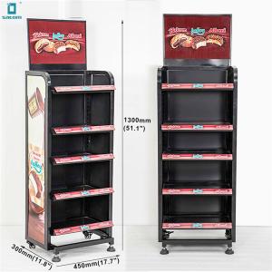China Supermarket shelf display rack for grocery bakery and snacks potatp chip snack food display rack supplier