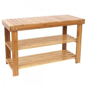China Non - Toxic High Strength Bamboo Home Furniture , Bamboo Shoe Storage Bench supplier