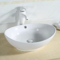 China Resistant To Heat Counter Top Bathroom Sink Chipping Scratch Wash Basin Oval Shape on sale