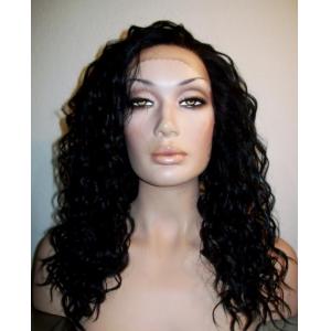 China Remy hair Deep Wave Free Tangle Full Lace Wigs Human Hair 10- 30 Inch supplier