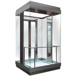 China MRL Square Glass Observation Elevator Center Opening Type With Fuji Control System supplier
