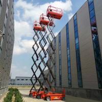 China Convenient and Affordable self propelled aerial lift electric scissor lift trailer on sale