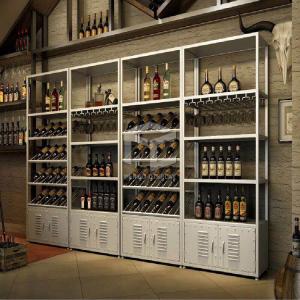 1200*450mm Iron Wine Rack For Store EPE Cotton Packaging