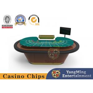 China 10 Person Casino Poker Table Solid Wood Baccarat Gambling Table supplier