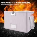 Foldable Fireproof Document Organizer Office Storage Fire Safe File Box With Lid 400g UL94