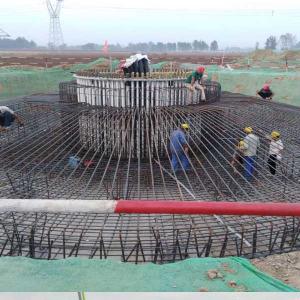 China Disclosed is a wind turbine generator foundation with pressure-dispersive pre-stressed anchor rods or anchor ropes. supplier