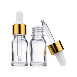 China 10ml  Transparent Bottle  For Essential Oil With Glass  Dropper  Manufacturers Hot Sale supplier