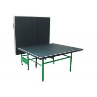 China Removable Indoor Table Tennis Table Blue Color With Steel Leg Plastic Wheel on sale