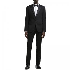 China Custom Mens Tuxedo Suit Fashion Slim Fit Black For Special Occasion Formal Wear 2PCS supplier