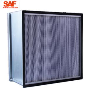 China Cleanroom Deap Pleated Hepa Filter , 0.3 Micron Hepa Filter With Paper Foil Separater supplier
