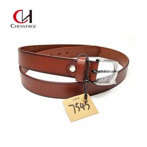 Men's Cowhide Genuine Leather Belt Width 34mm Brown Black Color