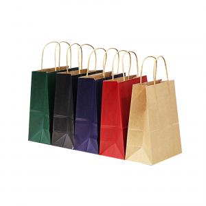 China Emboss Branded Paper Bags Shopping Drawstring Clothing Tote Paper Carry Bag wholesale