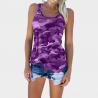 XS XXXXL Sleeveless Cotton T Shirts Beach Gym O Neck Camouflage Ladies Stylish