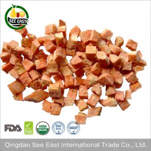 China Las verduras inmediatas naturales del 100% liofilizaron los cubos secados deshidratados los dados de la zanahoria de la zanahoria supplier