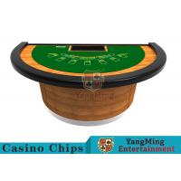 China Semicircular Design Black Jack Poker Table Standard Casino Game Table Can Be Designed on sale