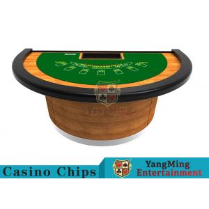 China Semicircular Design Black Jack Poker Table Standard Casino Game Table Can Be Designed supplier