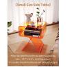 China Clear Orange Acrylic Bedside Table Perspex Bedside Table Display Living Room Coffee Table wholesale
