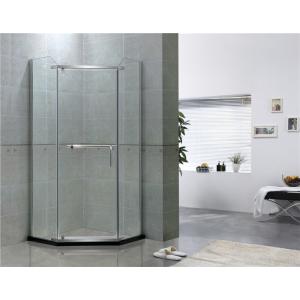 China Mirror Color Pivot Shower Enclosure Diamond Shape Tempered Glass Shower Doors supplier