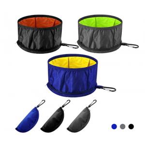 China Collapsible Dog Travel Bowls Portable Pet Water Bowls With Zipper supplier