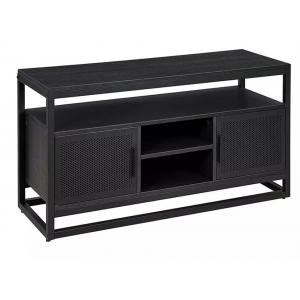 Black Modern Bedroom TV Cabinet OEM Approved Solid Pine Wood