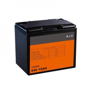 China Practical 15ah 24V LiFePO4 Lithium Battery Rechargeable Lightweight supplier
