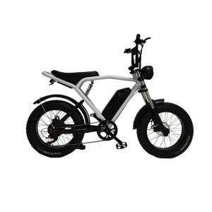 China Fast Electric Dirt Bike Mountain City Road EBike with Mechanical Disc Brake in Black supplier