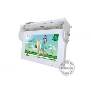 White Colour Bus Digital Signage Display / Android System Lcd Ad Screen With 4G Module