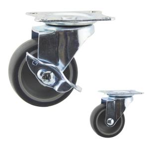 China 20kg Loading 40mm Rubber Light Duty Casters ISO9001 supplier