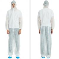 China SMS Anti Bacterial Disposable Protective Wear Waterproof Protective Coverall Wear For Hospital on sale