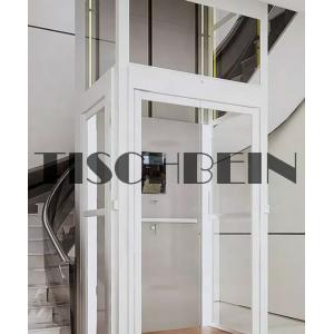 5 Persons 5 Floors Stainless Steel Structure Shaft Home Elevator Indoors Glass Walls VVVF Drive Stable Moving Low Noise