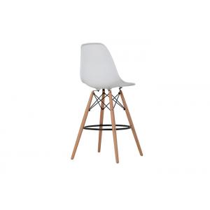 China Non Toxic 0.14CBM Modern Plastic Chairs with Wooden Legs supplier