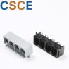 5521 Series-E Ganged Telephone RJ11 Connector , 1 * 4 Port RJ11 Female Jack With