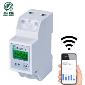 China 2P 60A Single Phase Din Rail Energy Meter Direct Wiring Single Phase Power Monitor supplier