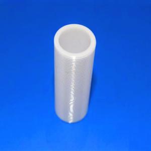 Threaded Zirconia Ceramic Tubes Ultrafine White 1-50mm Outer Diameter