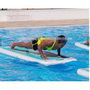 Color Customized Inflatable Tumbling Mat , Inflatable Yoga Mat For Groud / Water
