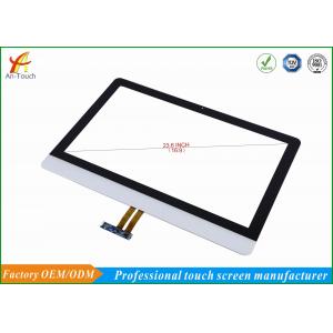 White Projected Advertising Touch Screen Panel 23.6 Inch Finger / Touch Pen Input