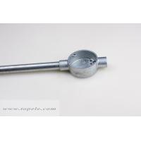 China GI Malleable Iron Circular Junction Box GI Pipe Fittings Two Way Through Box on sale