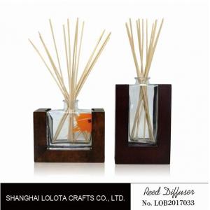 China Wooden Bottom Based Aroma Reed Diffuser , Home Scent Reed Diffuser Certificate wholesale
