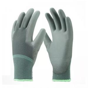 China Nylon Knitted Anti Electrostatic Gloves PU Coated Cleanroom Palm Fit ESD Safety Gloves supplier