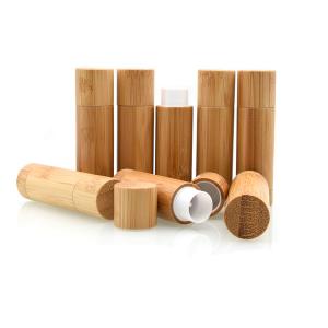 5g lipstick tube natural bamboo cosmetic packaging lip balm container make up