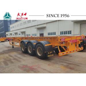China 40/45 FT 3 Axle Skeletal Container Trailer Long Service Life With Spring Suspension supplier